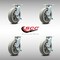 Service Caster 8 Inch SS Thermoplastic Rubber Swivel Caster Set with Roller Bearings and Brakes SCC-SS30S820-TPRRF-TLB-4 - alternate 6
